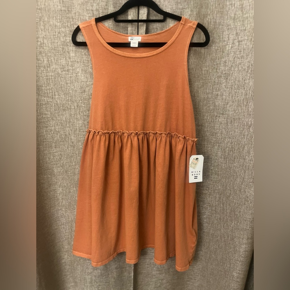 Billabong Orange Ruffled Tiered Sundress